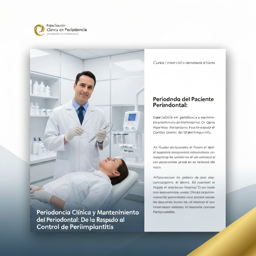 Periodoncia Clínica y Mantenimiento del Paciente Periodontal: De la Raspado al Control de Periimplantitis